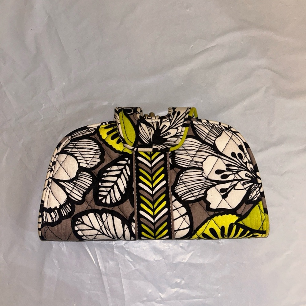 Vera Bradley Black and Green Floral Wallet NEW without Tags